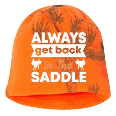 Equestrian Always Get Back In The Saddle Horse Riding Gift Kati - Camo Knit Beanie