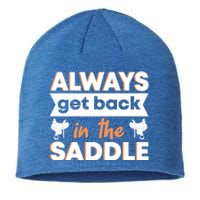 Equestrian Always Get Back In The Saddle Horse Riding Gift Sustainable Beanie