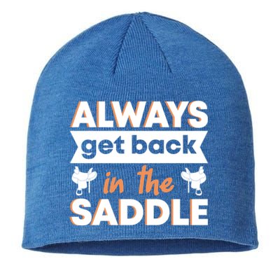 Equestrian Always Get Back In The Saddle Horse Riding Gift Sustainable Beanie