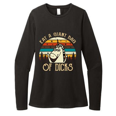 Eat A Giant Bag Of Dicks Unicorn Womens CVC Long Sleeve Shirt