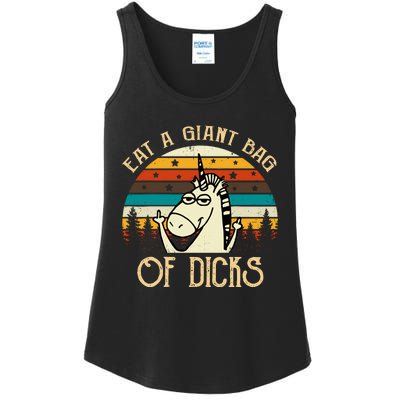 Eat A Giant Bag Of Dicks Unicorn Ladies Essential Tank