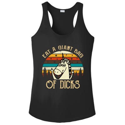 Eat A Giant Bag Of Dicks Unicorn Ladies PosiCharge Competitor Racerback Tank