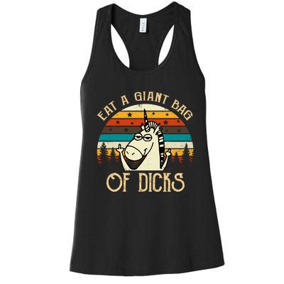 Eat A Giant Bag Of Dicks Unicorn Women's Racerback Tank