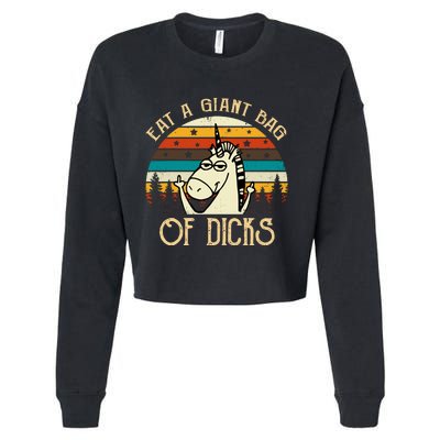 Eat A Giant Bag Of Dicks Unicorn Cropped Pullover Crew