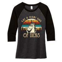 Eat A Giant Bag Of Dicks Unicorn Women's Tri-Blend 3/4-Sleeve Raglan Shirt