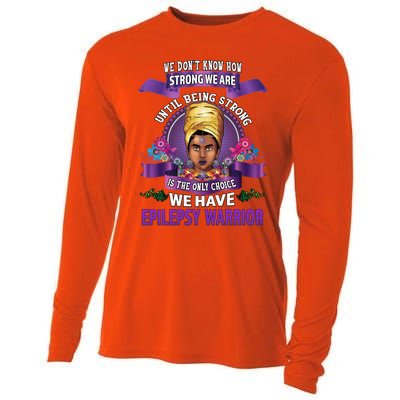 Epilepsy Awareness Gift Black Unbreakable Warrior Cool Gift Cooling Performance Long Sleeve Crew