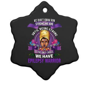 Epilepsy Awareness Gift Black Unbreakable Warrior Cool Gift Ceramic Star Ornament