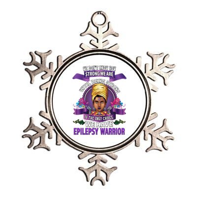 Epilepsy Awareness Gift Black Unbreakable Warrior Cool Gift Metallic Star Ornament