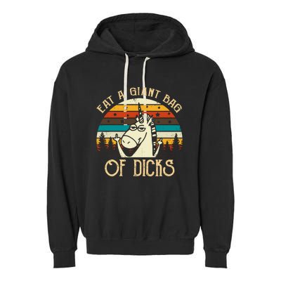 Eat A Giant Bag Of Dicks Unicorn Garment-Dyed Fleece Hoodie