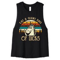 Eat A Giant Bag Of Dicks Unicorn Women's Racerback Cropped Tank