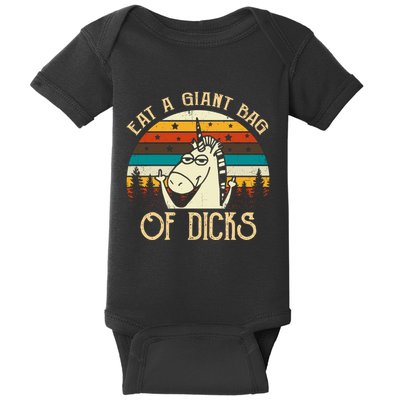 Eat A Giant Bag Of Dicks Unicorn Baby Bodysuit