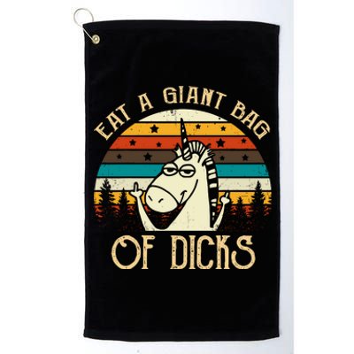 Eat A Giant Bag Of Dicks Unicorn Platinum Collection Golf Towel