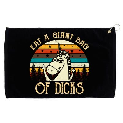 Eat A Giant Bag Of Dicks Unicorn Grommeted Golf Towel