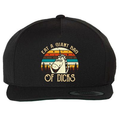 Eat A Giant Bag Of Dicks Unicorn Wool Snapback Cap