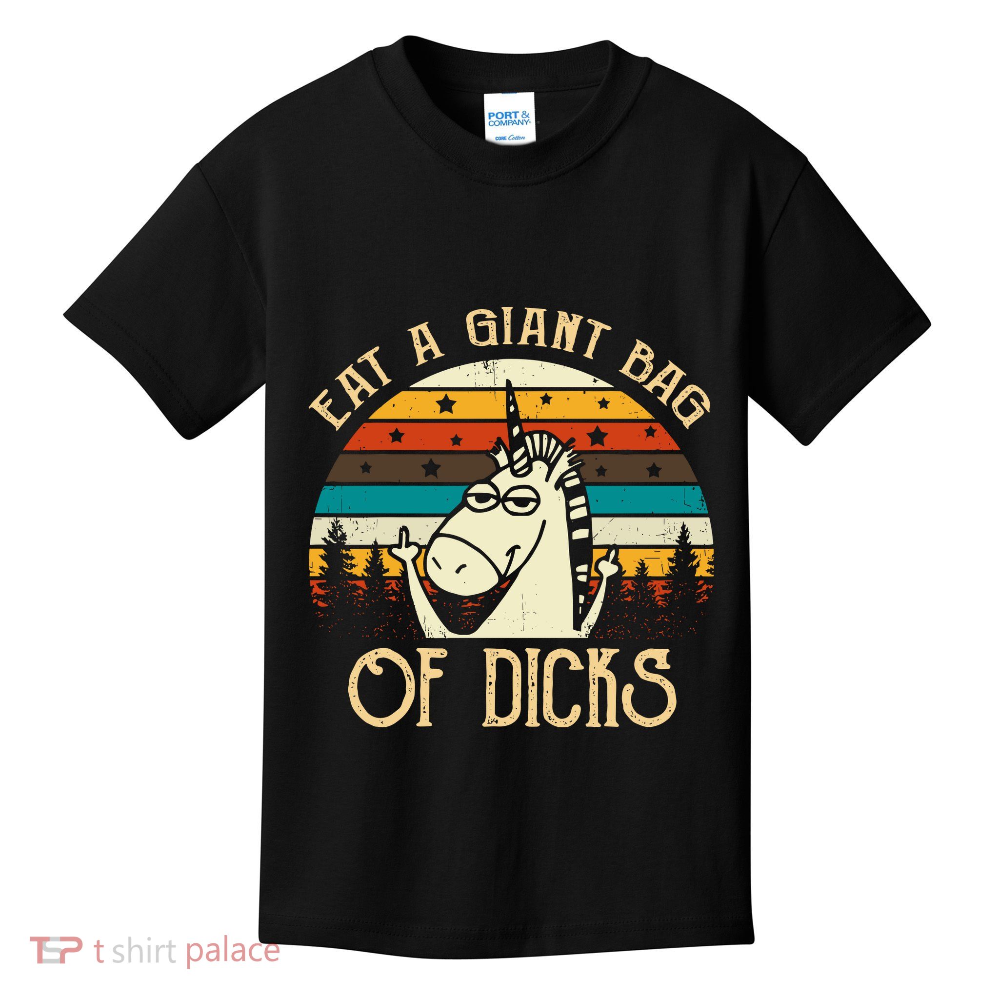 Eat A Giant Bag Of Dicks Unicorn Kids T-Shirt