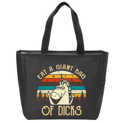 Eat A Giant Bag Of Dicks Unicorn Zip Tote Bag