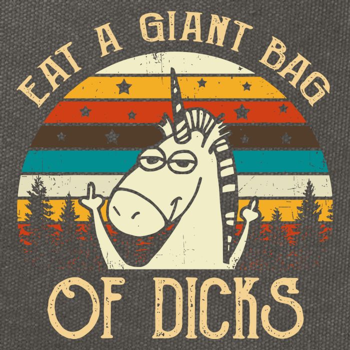 Eat A Giant Bag Of Dicks Unicorn Cotton Canvas Backpack