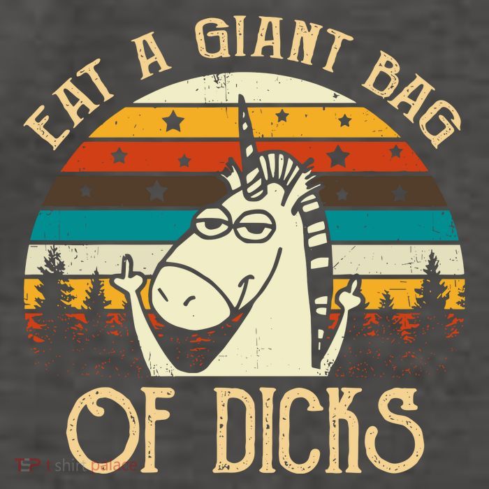Eat A Giant Bag Of Dicks Unicorn Vector Backpack