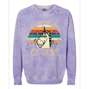 Eat A Giant Bag Of Dicks Unicorn Colorblast Crewneck Sweatshirt