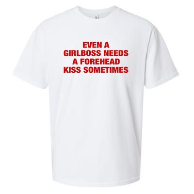 Even A Girlboss Needs A Forehead Kiss Sometimes Sueded Cloud Jersey T-Shirt