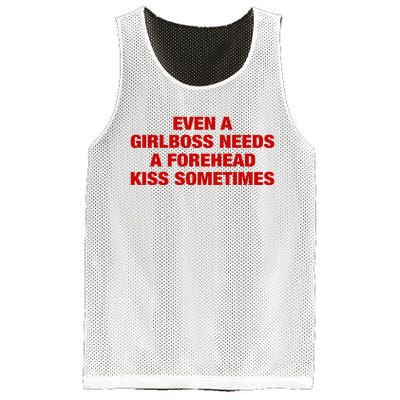 Even A Girlboss Needs A Forehead Kiss Sometimes Mesh Reversible Basketball Jersey Tank