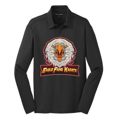 Eagle Fang Karate Fan Silk Touch Performance Long Sleeve Polo