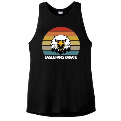 Eagle Fang Karate Retro Logo Ladies PosiCharge Tri-Blend Wicking Tank