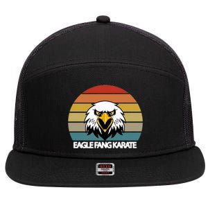 Eagle Fang Karate Retro Logo 7 Panel Mesh Trucker Snapback Hat