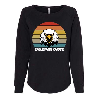 Eagle Fang Karate Retro Logo Womens California Wash Sweatshirt