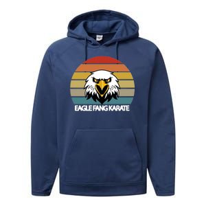 Eagle Fang Karate Retro Logo Performance Fleece Hoodie