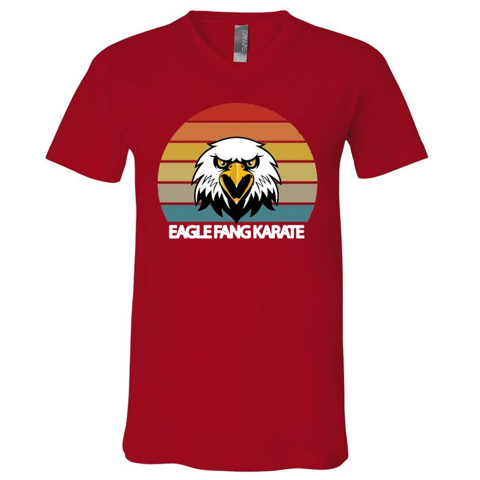 Eagle Fang Karate Retro Logo V-Neck T-Shirt