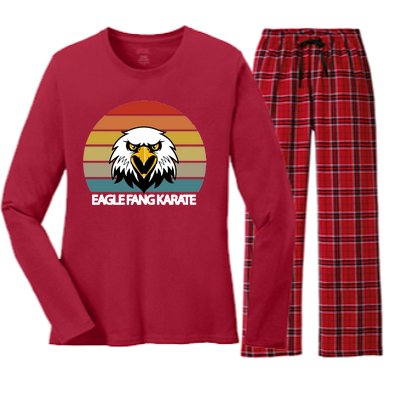 Eagle Fang Karate Retro Logo Women's Long Sleeve Flannel Pajama Set 