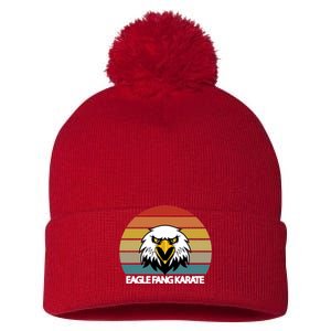 Eagle Fang Karate Retro Logo Pom Pom 12in Knit Beanie