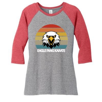 Eagle Fang Karate Retro Logo Women's Tri-Blend 3/4-Sleeve Raglan Shirt