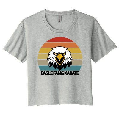 Eagle Fang Karate Retro Logo Women's Crop Top Tee