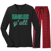 Eagles Y'all Women's Long Sleeve Flannel Pajama Set 