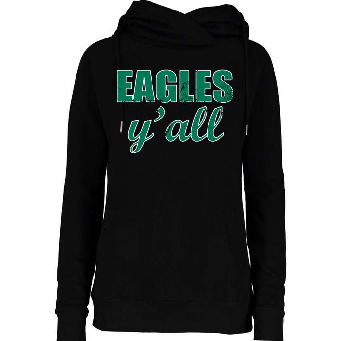 Eagles Y'all Womens Funnel Neck Pullover Hood