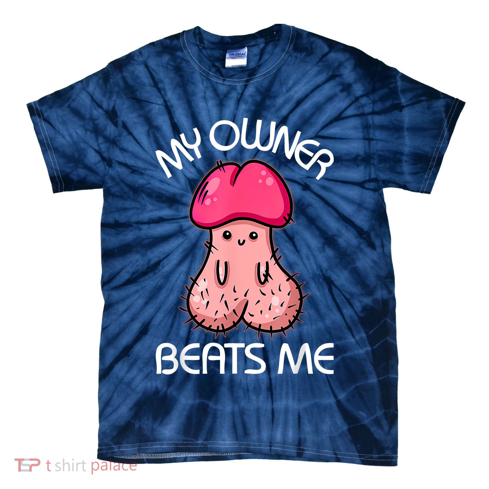 Embarrassing Adult Humor Inappropriate My Owner Beats Me Tie-Dye T-Shirt