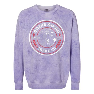 Eddie Aikau Hawaii Would Go Colorblast Crewneck Sweatshirt