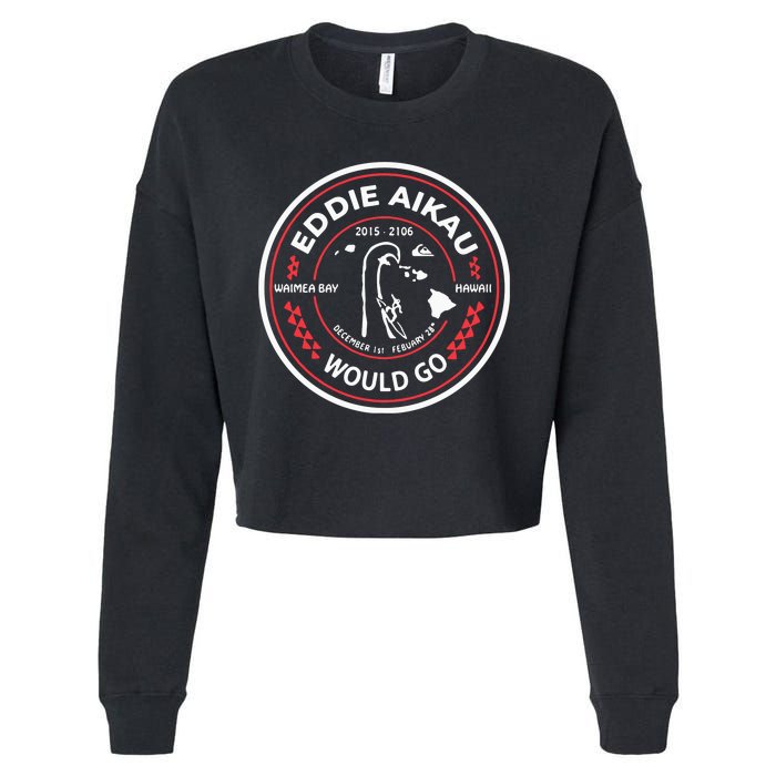 Eddie Aikau Hawaii Would Go Cropped Pullover Crew