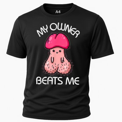 Embarrassing Adult Humor Inappropriate My Owner Beats Me Performance Shirt