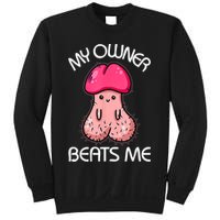 Embarrassing Adult Humor Inappropriate My Owner Beats Me Sweatshirt