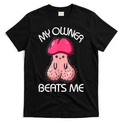 Embarrassing Adult Humor Inappropriate My Owner Beats Me T-Shirt
