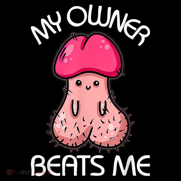 Embarrassing Adult Humor Inappropriate My Owner Beats Me Drawstring Bag