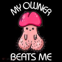 Embarrassing Adult Humor Inappropriate My Owner Beats Me Premium T-Shirt