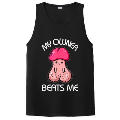 Embarrassing Adult Humor Inappropriate My Owner Beats Me PosiCharge Competitor Tank