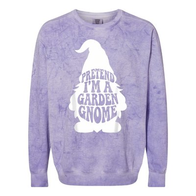 Easy Adult Halloween Costumes Pretend IM A Garden Gnome Colorblast Crewneck Sweatshirt