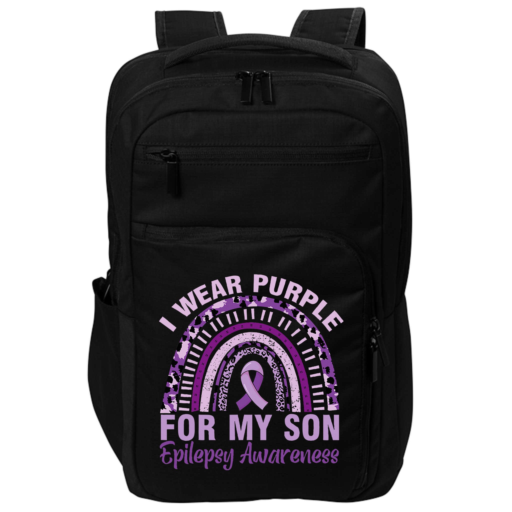 Epilepsy Awareness I Wear Purple For My Son Epilepsy  Impact Tech Backpack