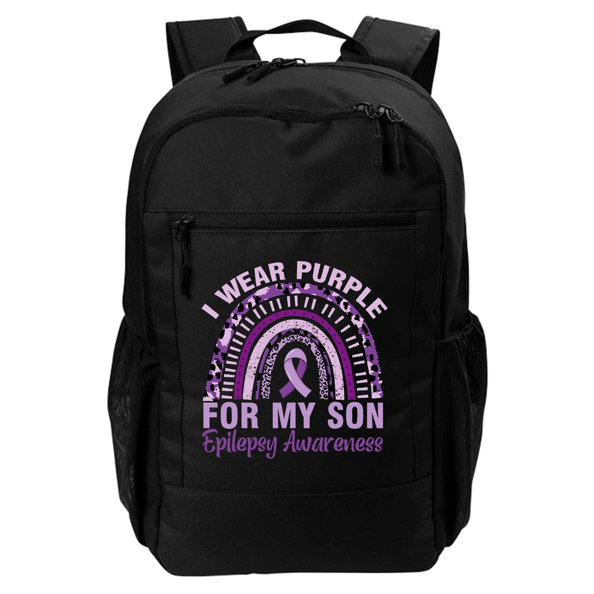 Epilepsy Awareness I Wear Purple For My Son Epilepsy  Backpack