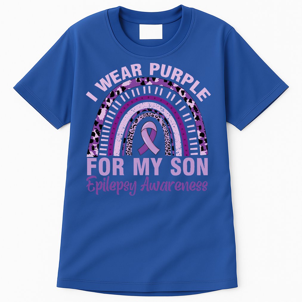 Epilepsy Awareness I Wear Purple For My Son Epilepsy  Tall T-Shirt